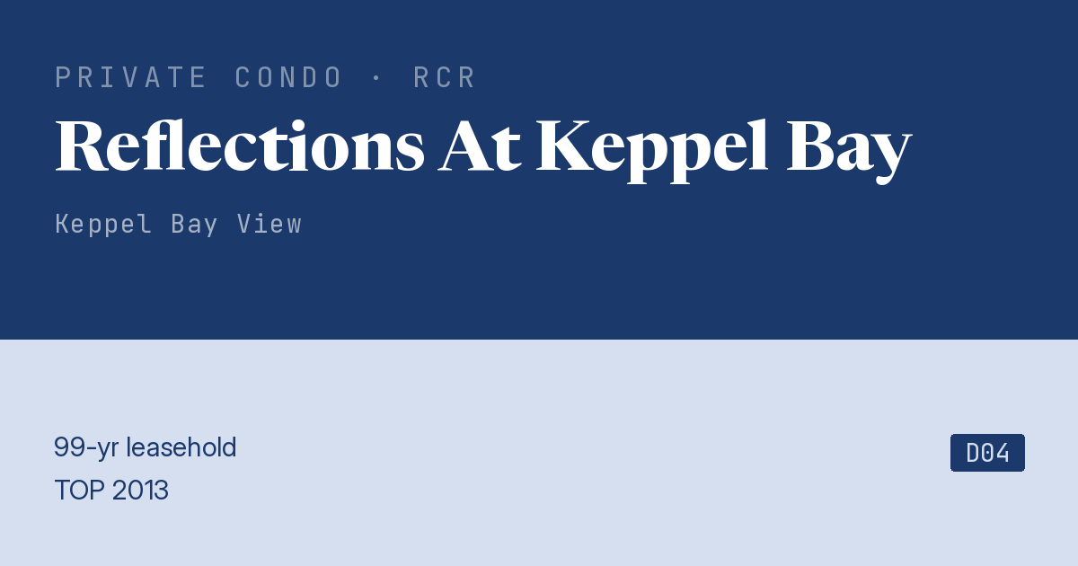 Reflections At Keppel Bay Resale | Price, Transactions, Rental & Analysis