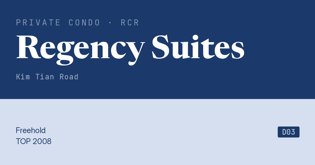 Regency Suites Resale | Price, Transactions, Rental & Analysis