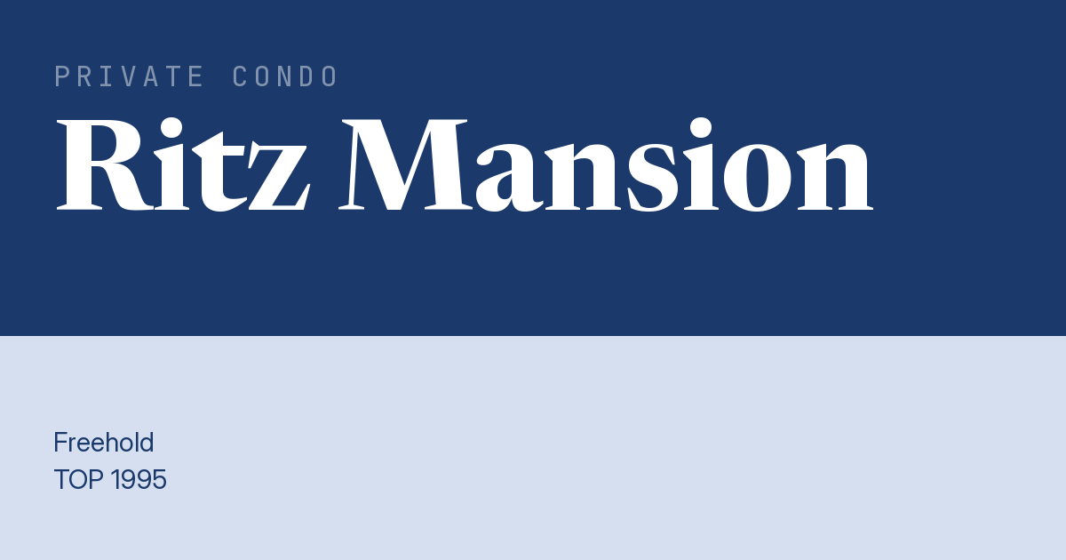 Ritz Mansion Resale | Price, Transactions, Rental & Analysis