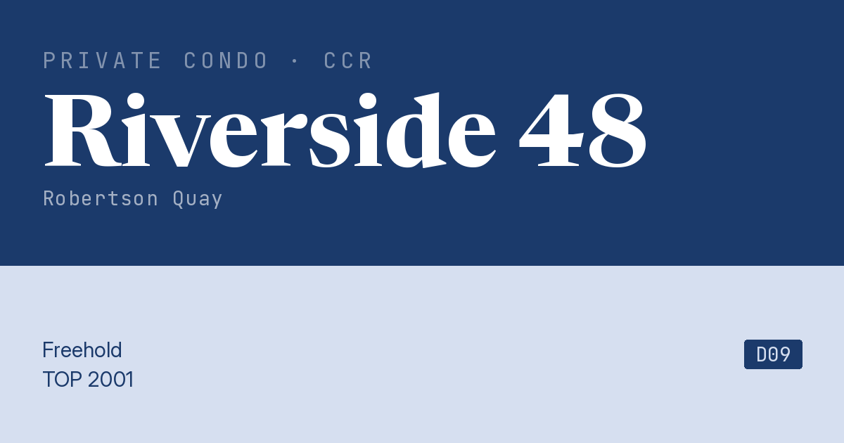 Riverside 48 Resale | Price, Transactions, Rental & Analysis