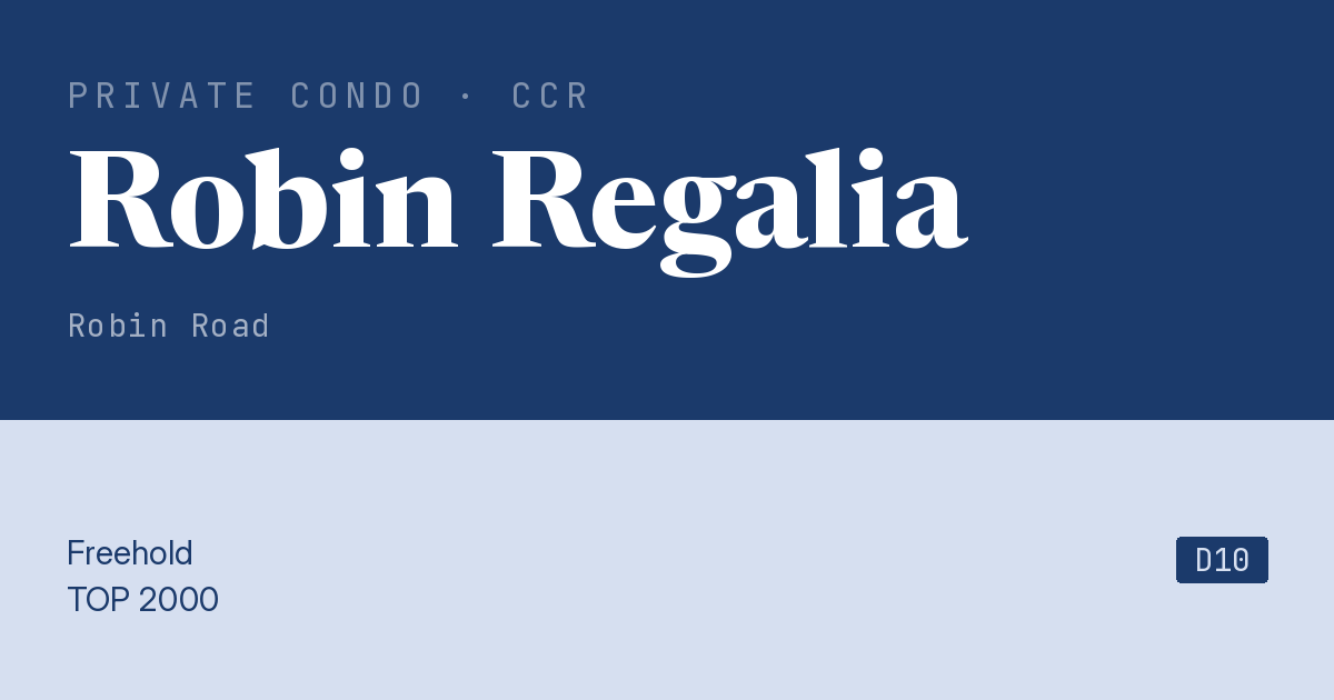 Robin Regalia Resale | Price, Transactions, Rental & Analysis