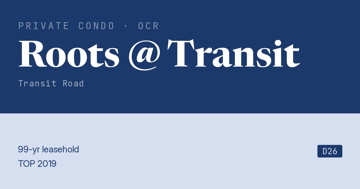 Roots @ Transit Resale | Price, Transactions, Rental & Analysis