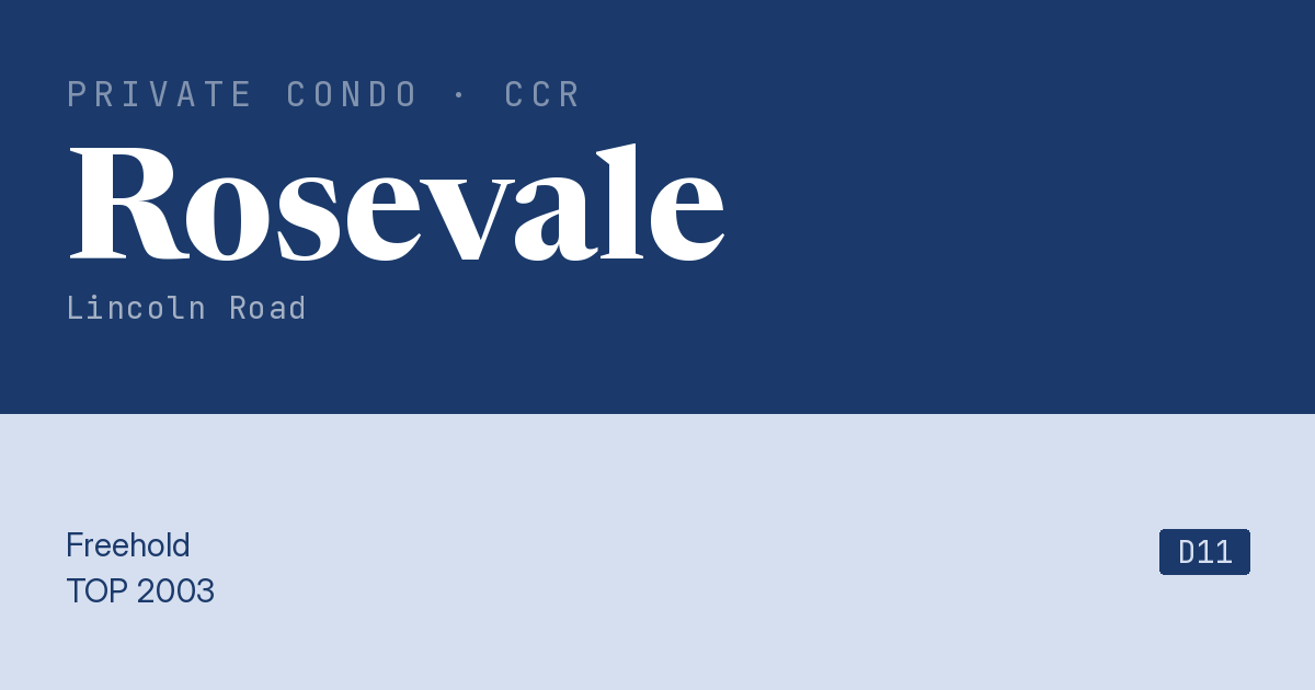 Rosevale Resale | Price, Transactions, Rental & Analysis