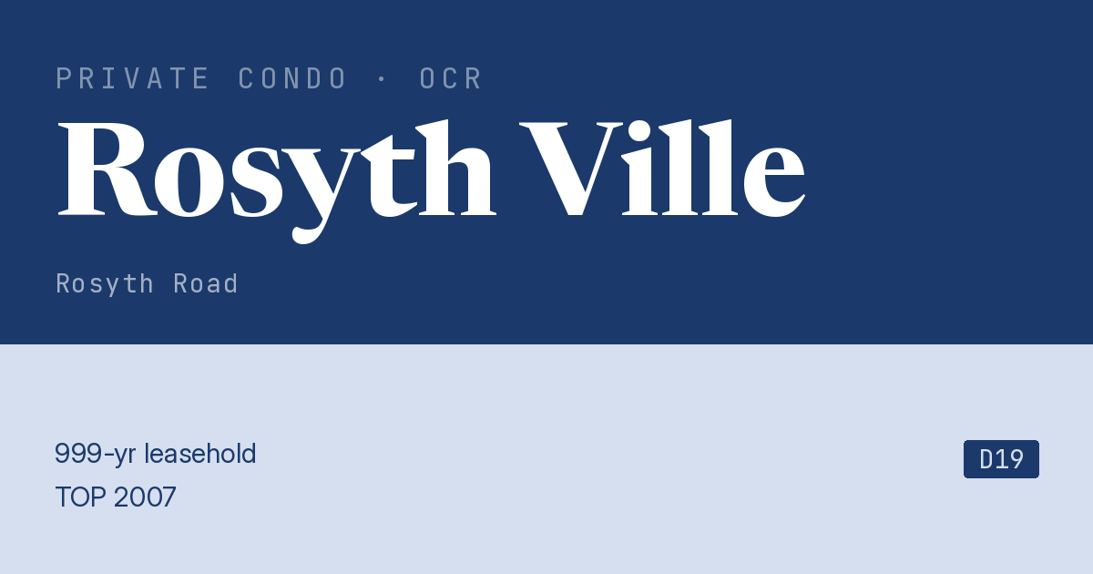 Rosyth Ville Resale | Price, Transactions, Rental & Analysis
