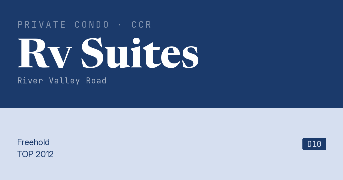 Rv Suites Resale | Price, Transactions, Rental & Analysis
