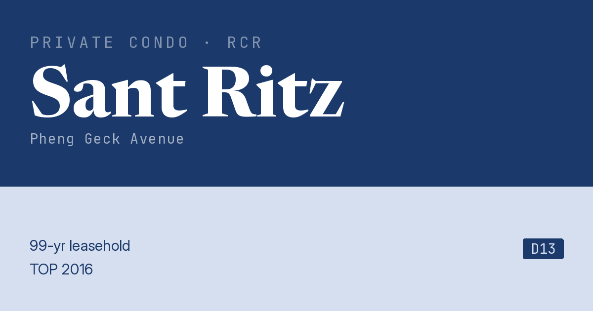 Sant Ritz Resale | Price, Transactions, Rental & Analysis