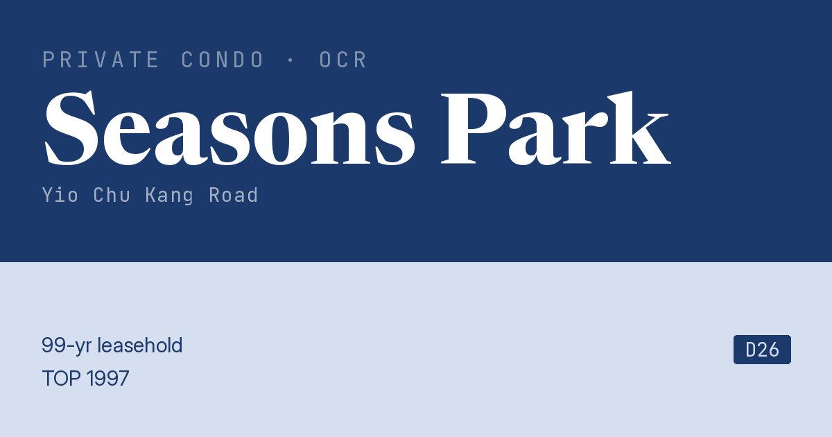 Seasons Park Resale | Price, Transactions, Rental & Analysis
