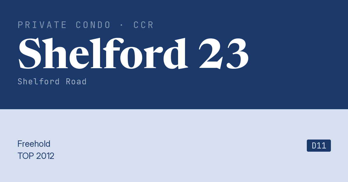 Shelford 23 Resale | Price, Transactions, Rental & Analysis