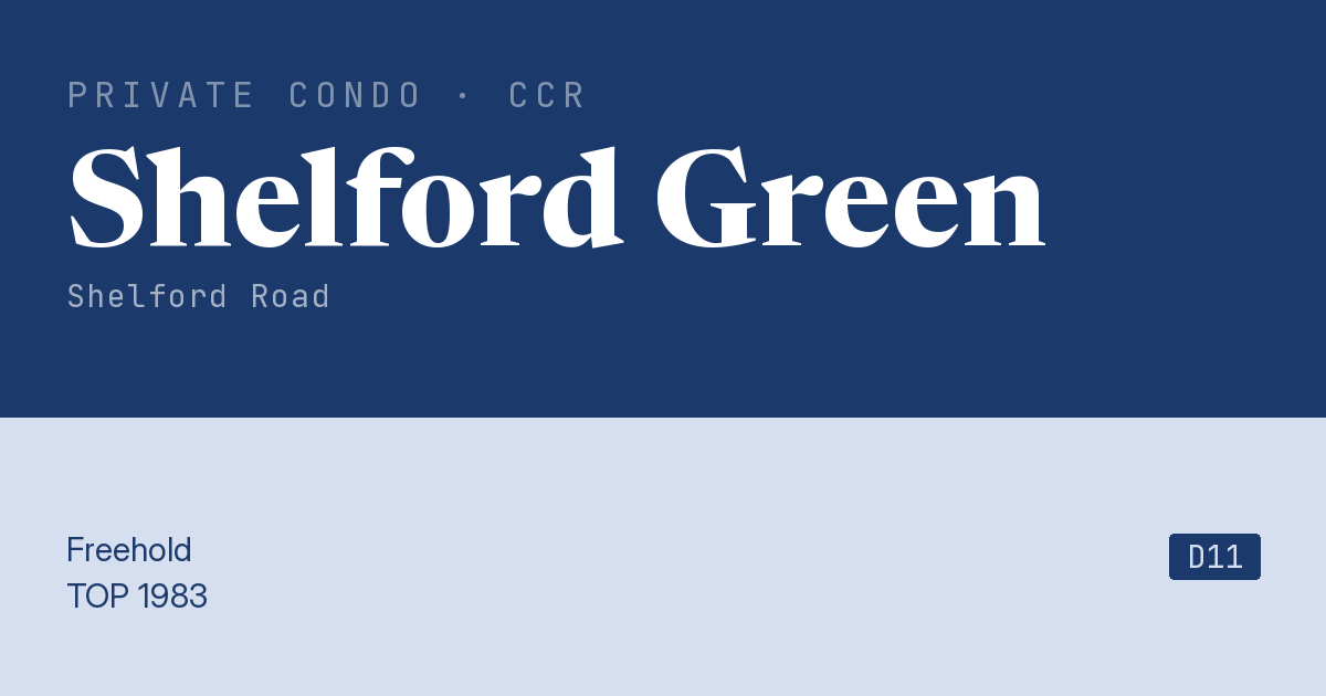 Shelford Green Resale | Price, Transactions, Rental & Analysis