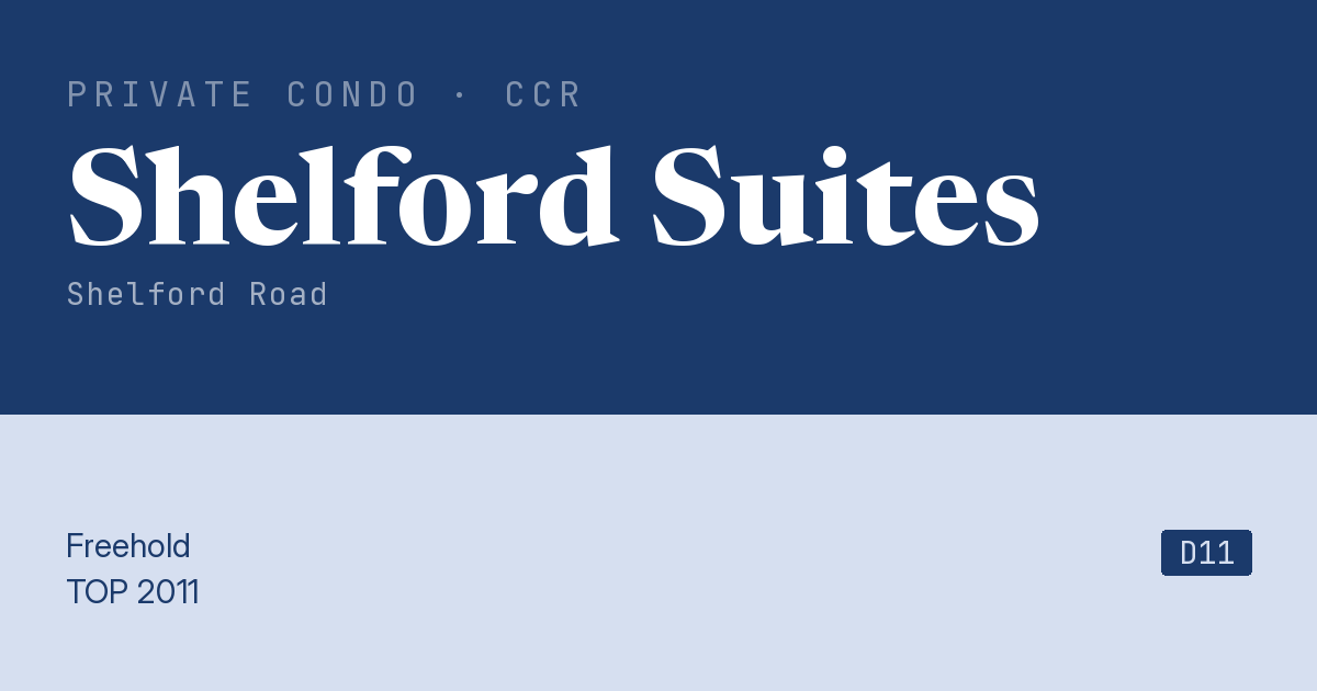 Shelford Suites Resale | Price, Transactions, Rental & Analysis