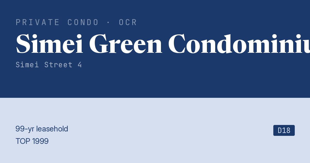 Simei Green Condominium Resale | Price, Transactions, Rental & Analysis