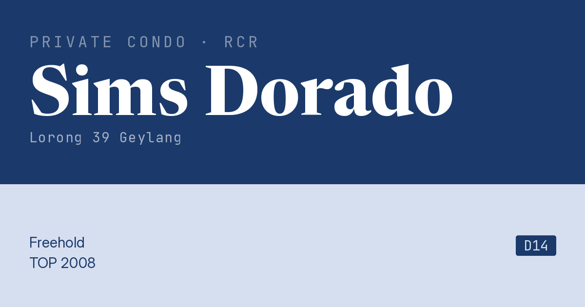 Sims Dorado Resale | Price, Transactions, Rental & Analysis