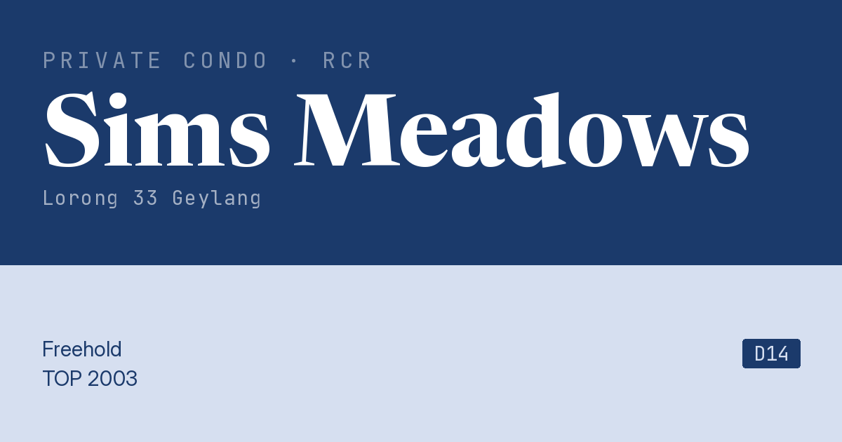 Sims Meadows Resale | Price, Transactions, Rental & Analysis