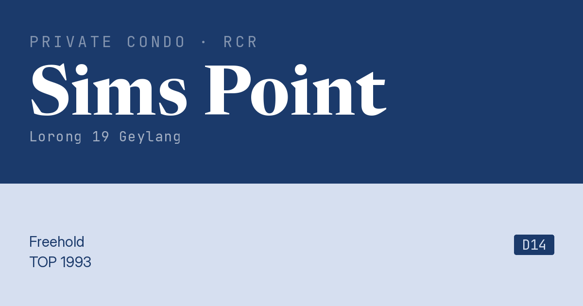 Sims Point Resale | Price, Transactions, Rental & Analysis