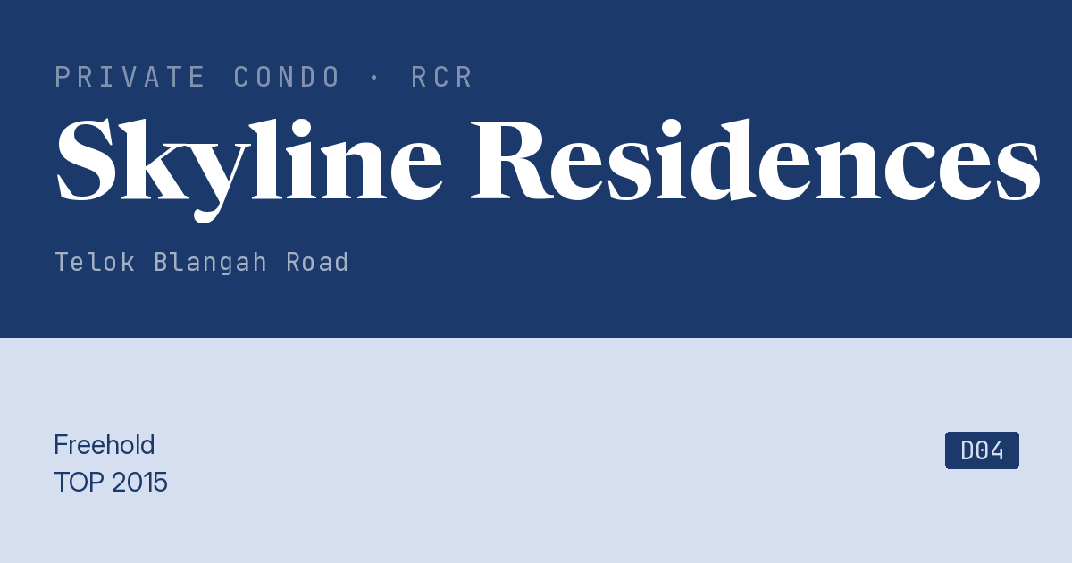 Skyline Residences Resale | Price, Transactions, Rental & Analysis