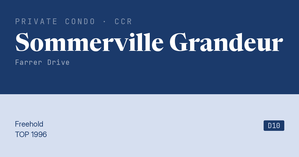 Sommerville Grandeur Resale | Price, Transactions, Rental & Analysis