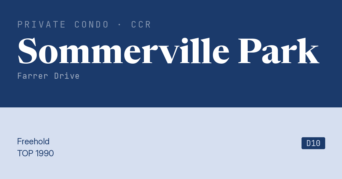 Sommerville Park Resale | Price, Transactions, Rental & Analysis