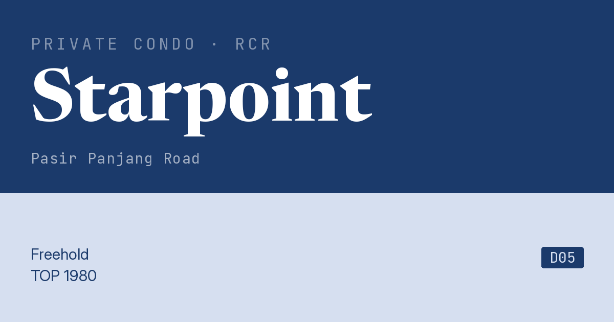 Starpoint Resale | Price, Transactions, Rental & Analysis