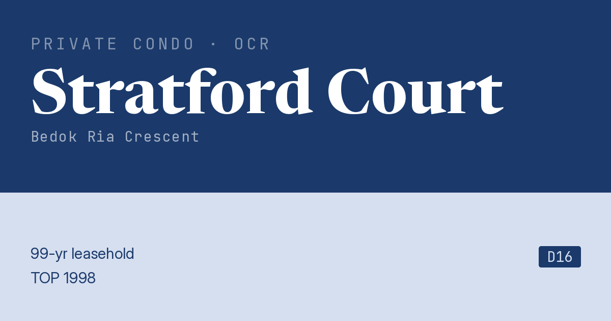 Stratford Court Resale | Price, Transactions, Rental & Analysis