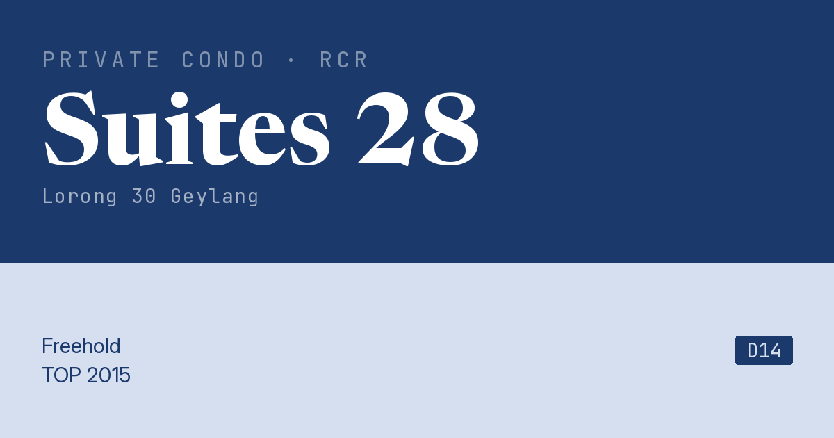 Suites 28 Resale | Price, Transactions, Rental & Analysis