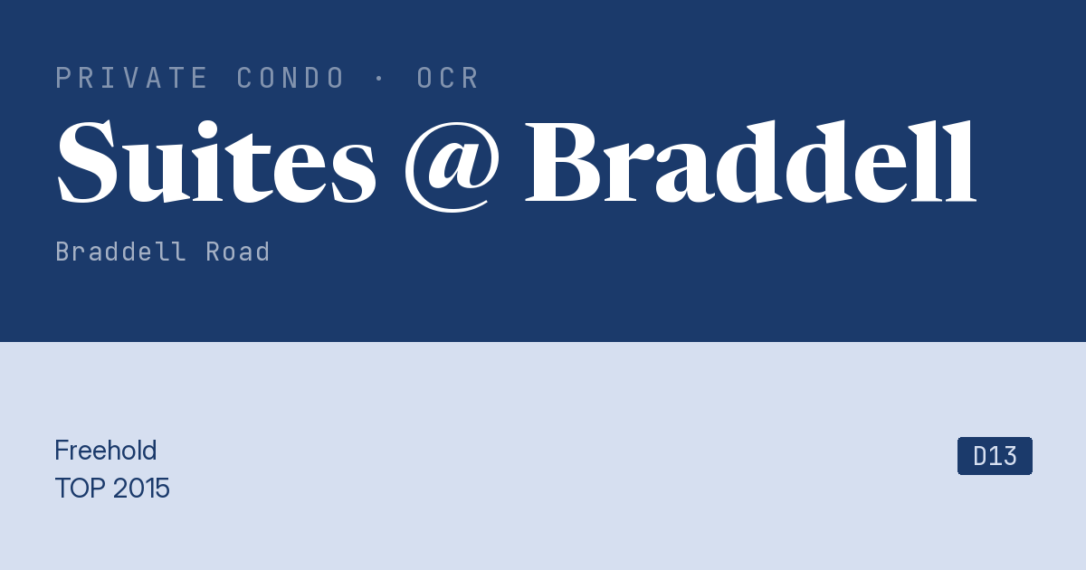 Suites @ Braddell Resale | Price, Transactions, Rental & Analysis