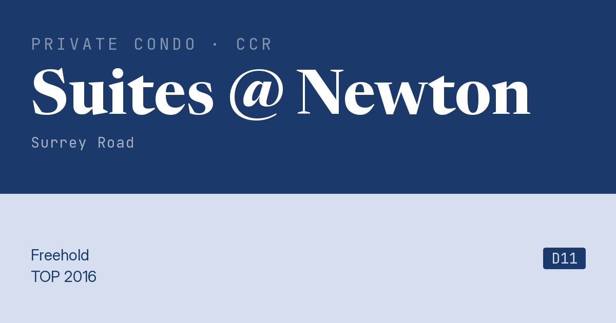 Suites @ Newton Resale | Price, Transactions, Rental & Analysis