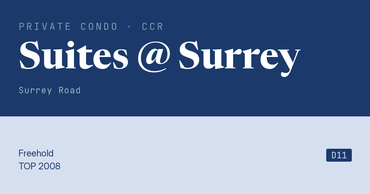 Suites @ Surrey Resale | Price, Transactions, Rental & Analysis