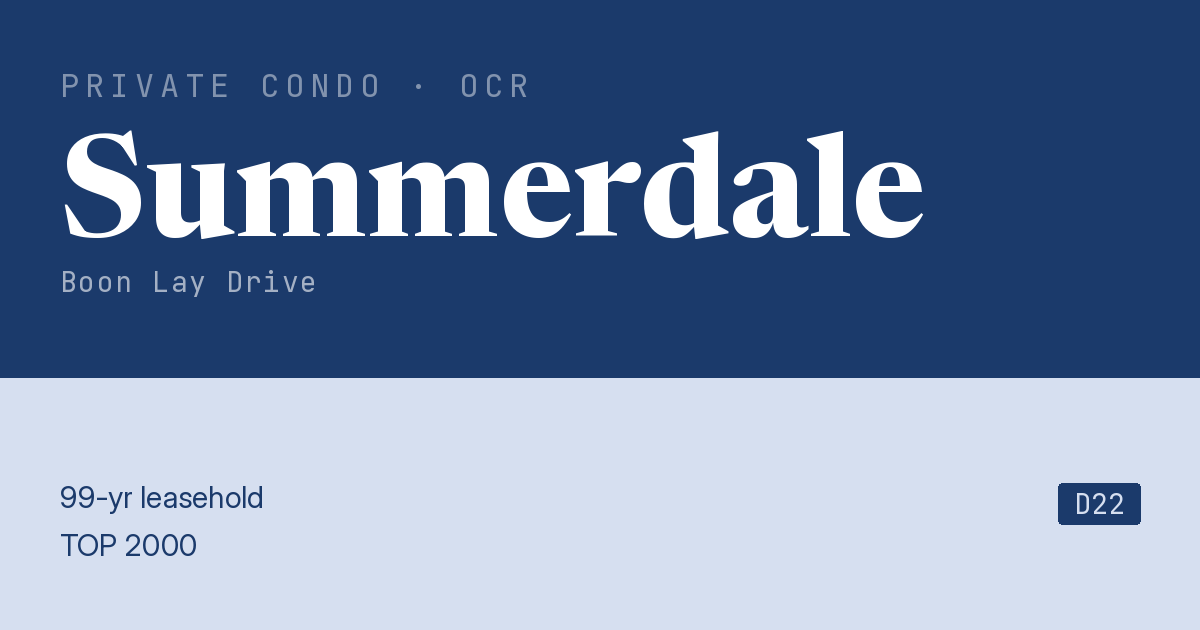 Summerdale Resale | Price, Transactions, Rental & Analysis