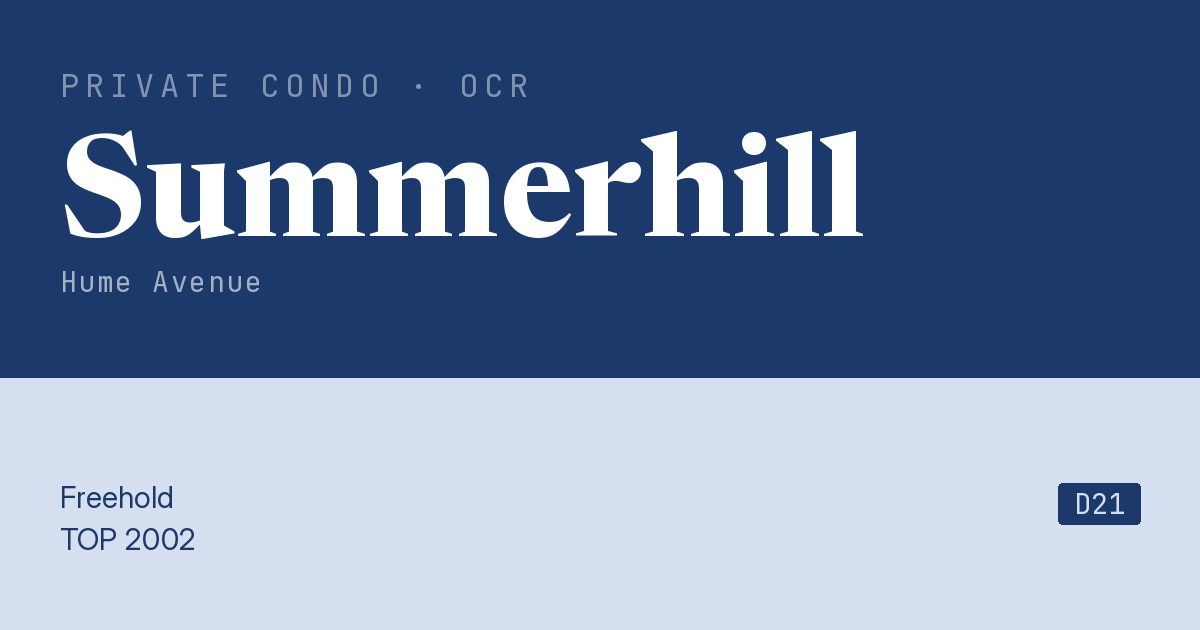Summerhill Resale | Price, Transactions, Rental & Analysis