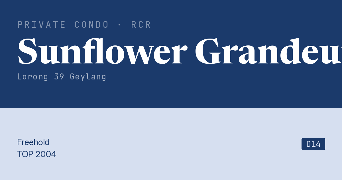 Sunflower Grandeur Resale | Price, Transactions, Rental & Analysis