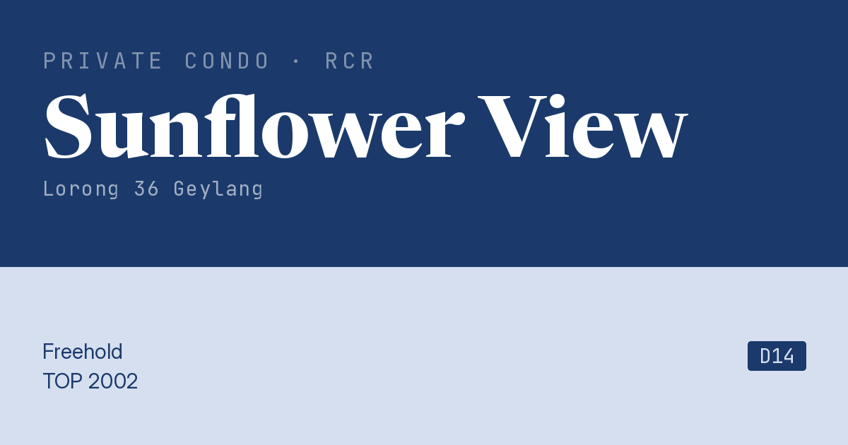 Sunflower View Resale | Price, Transactions, Rental & Analysis