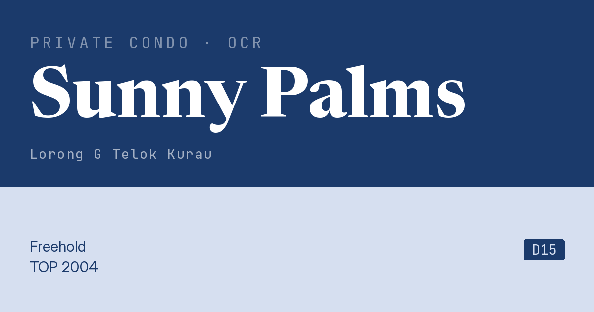 Sunny Palms Resale | Price, Transactions, Rental & Analysis
