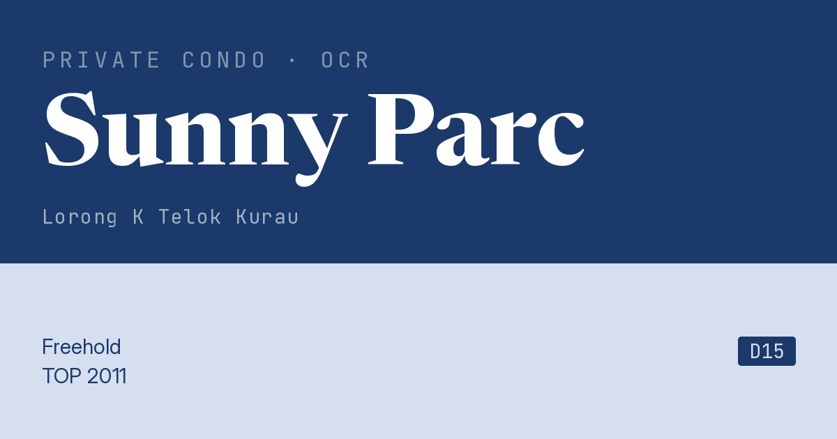 Sunny Parc Resale | Price, Transactions, Rental & Analysis