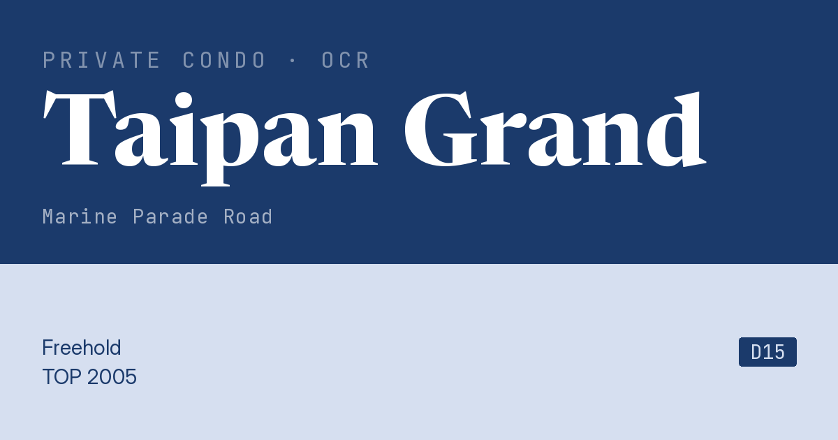 Taipan Grand Resale | Price, Transactions, Rental & Analysis