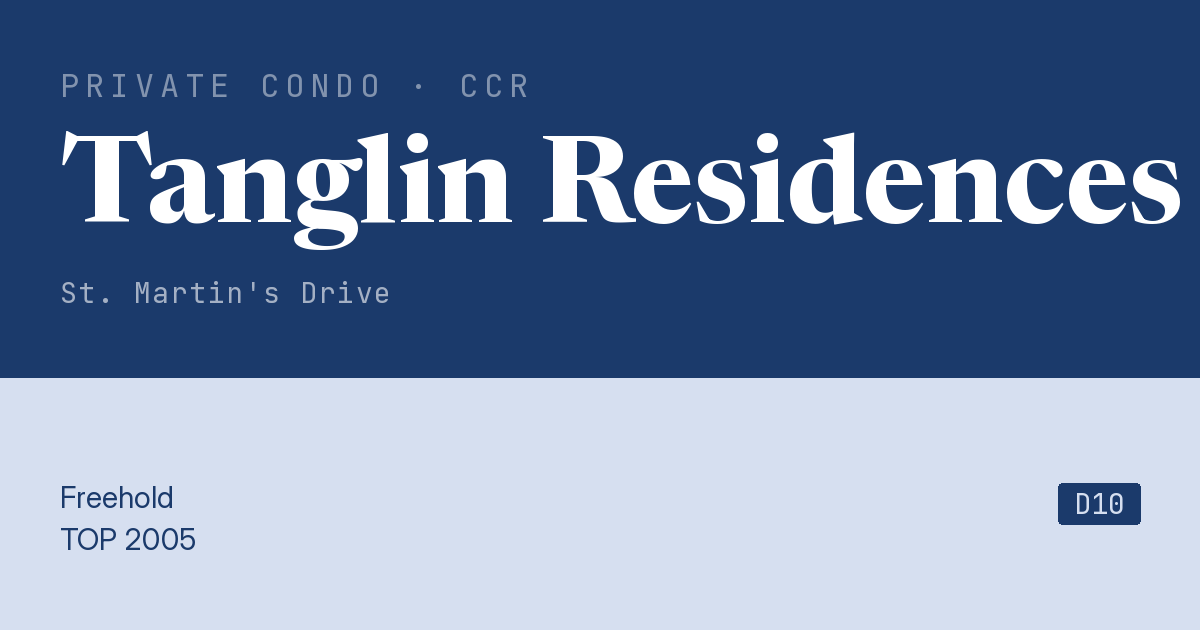 Tanglin Residences Resale | Price, Transactions, Rental & Analysis