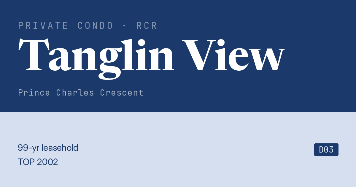 Tanglin View Resale | Price, Transactions, Rental & Analysis