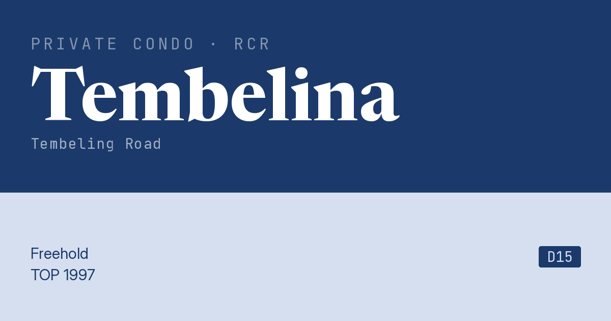 Tembelina Resale | Price, Transactions, Rental & Analysis