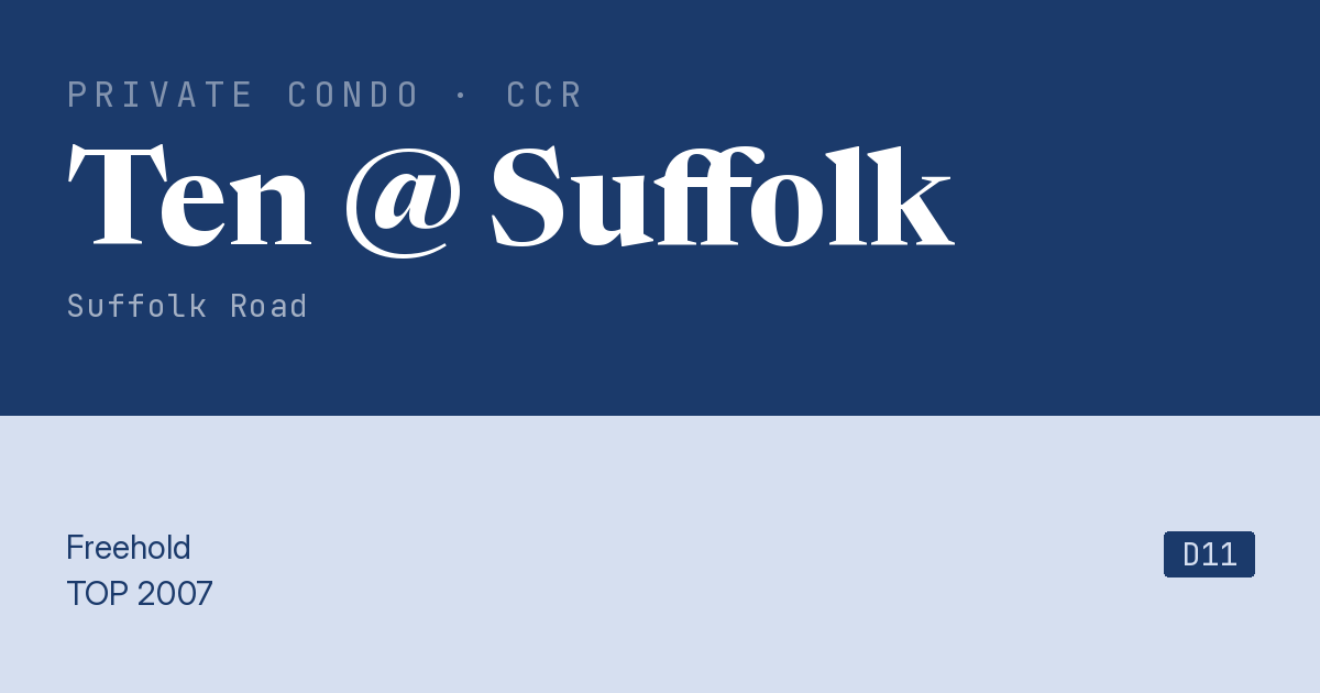 Ten @ Suffolk Resale | Price, Transactions, Rental & Analysis