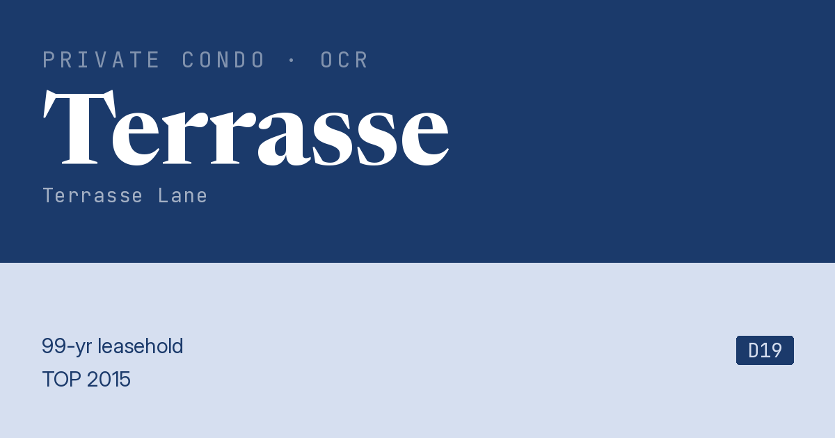 Terrasse Resale | Price, Transactions, Rental & Analysis