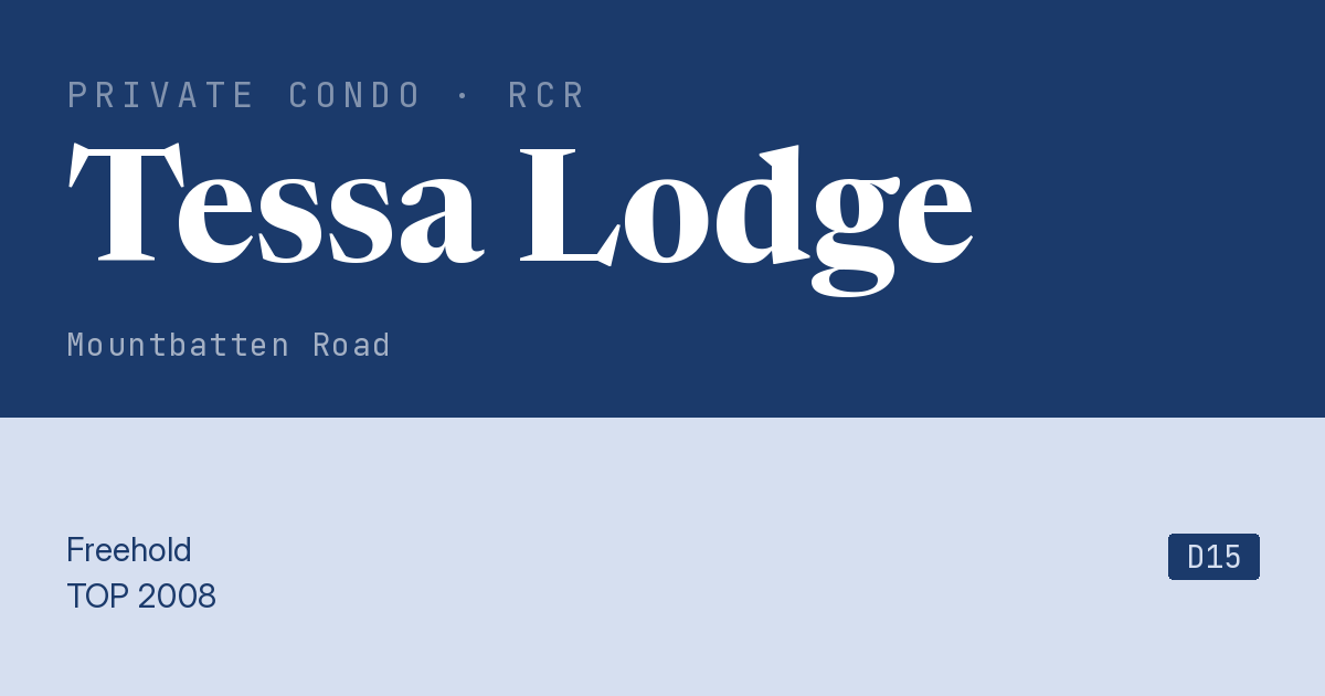 Tessa Lodge Resale | Price, Transactions, Rental & Analysis