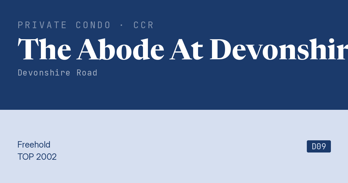 The Abode At Devonshire Resale | Price, Transactions, Rental & Analysis