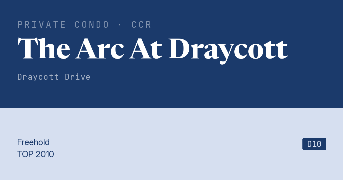 The Arc At Draycott Resale | Price, Transactions, Rental & Analysis