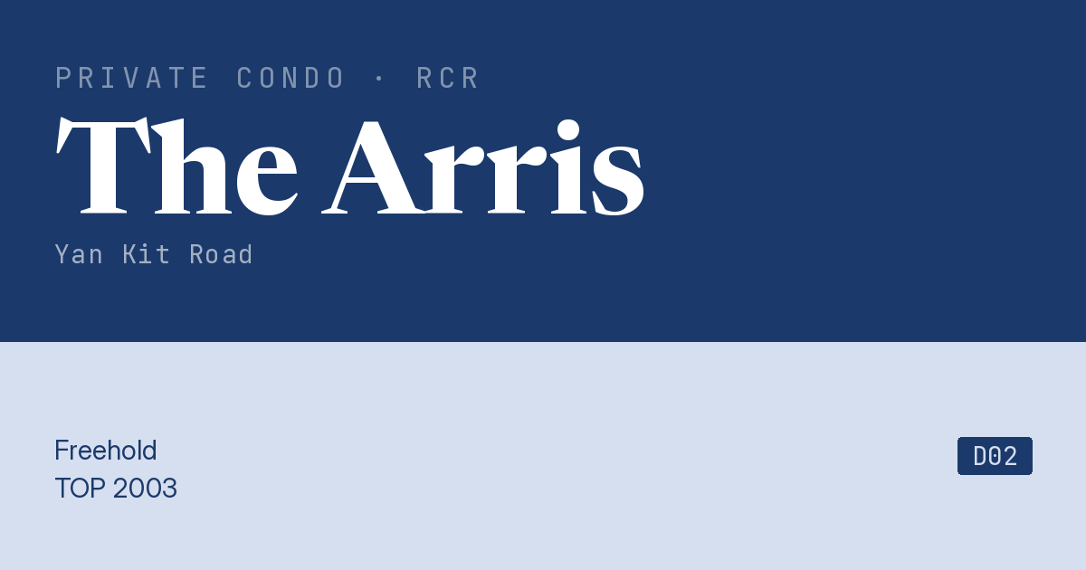 The Arris Resale | Price, Transactions, Rental & Analysis