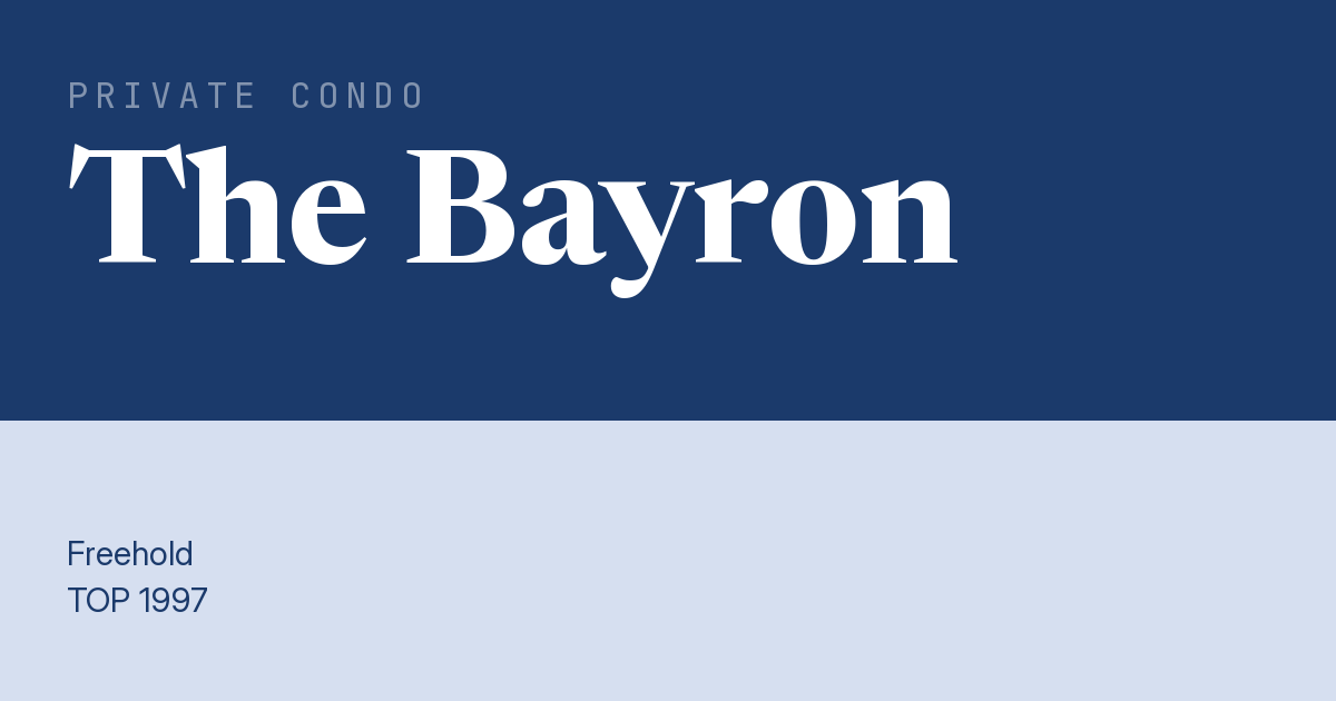 The Bayron Resale | Price, Transactions, Rental & Analysis