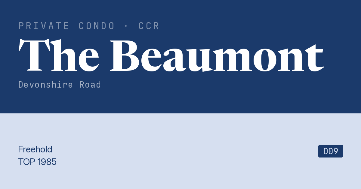 The Beaumont Resale | Price, Transactions, Rental & Analysis
