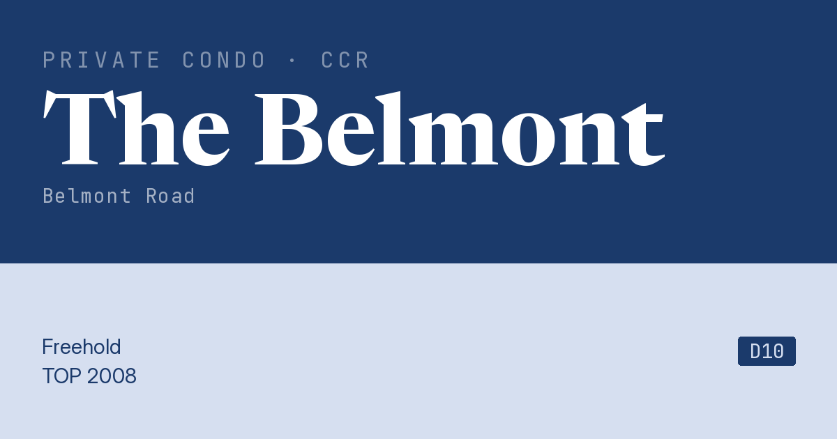 The Belmont Resale | Price, Transactions, Rental & Analysis