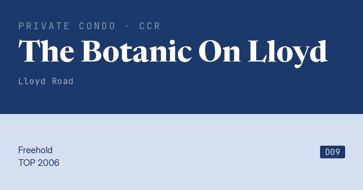 The Botanic On Lloyd Resale | Price, Transactions, Rental & Analysis