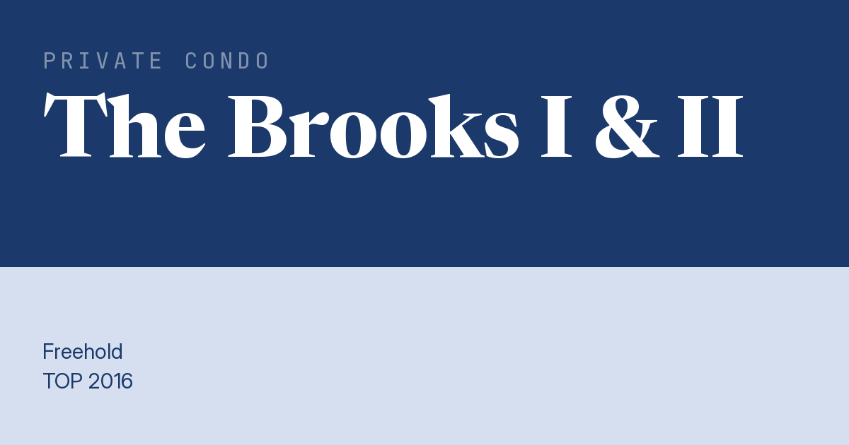 The Brooks I & II Resale | Price, Transactions, Rental & Analysis