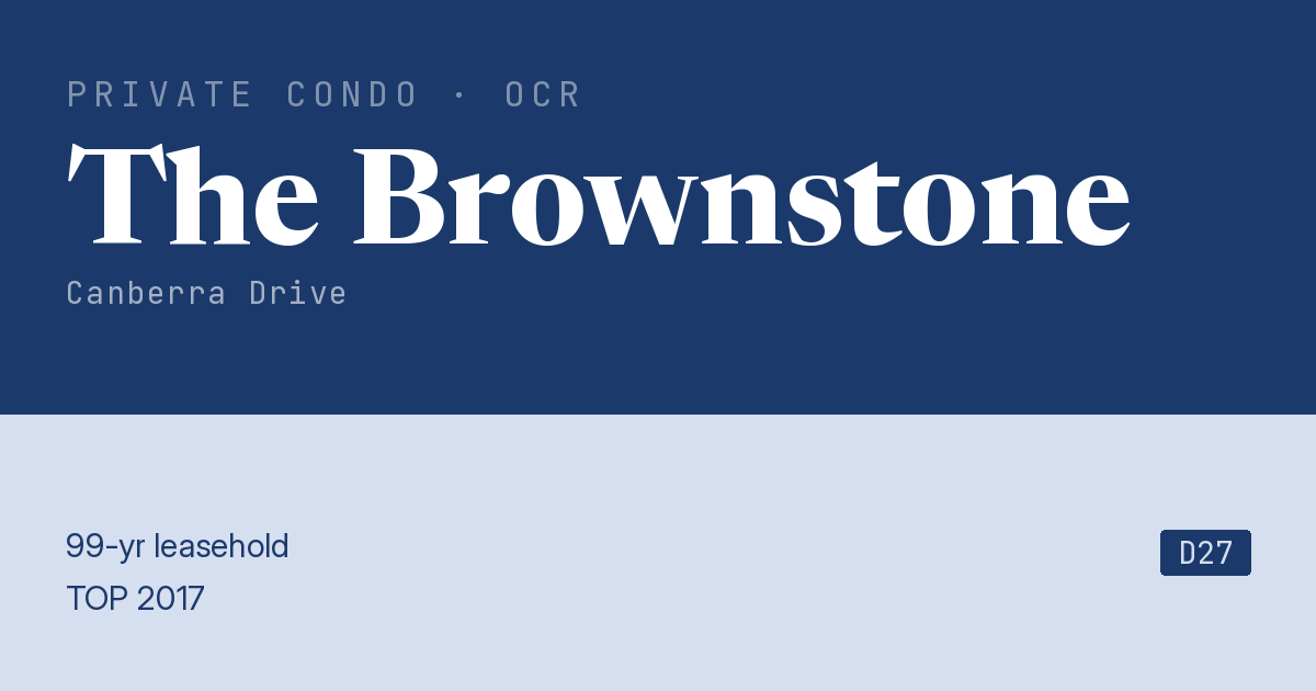 The Brownstone Resale | Price, Transactions, Rental & Analysis