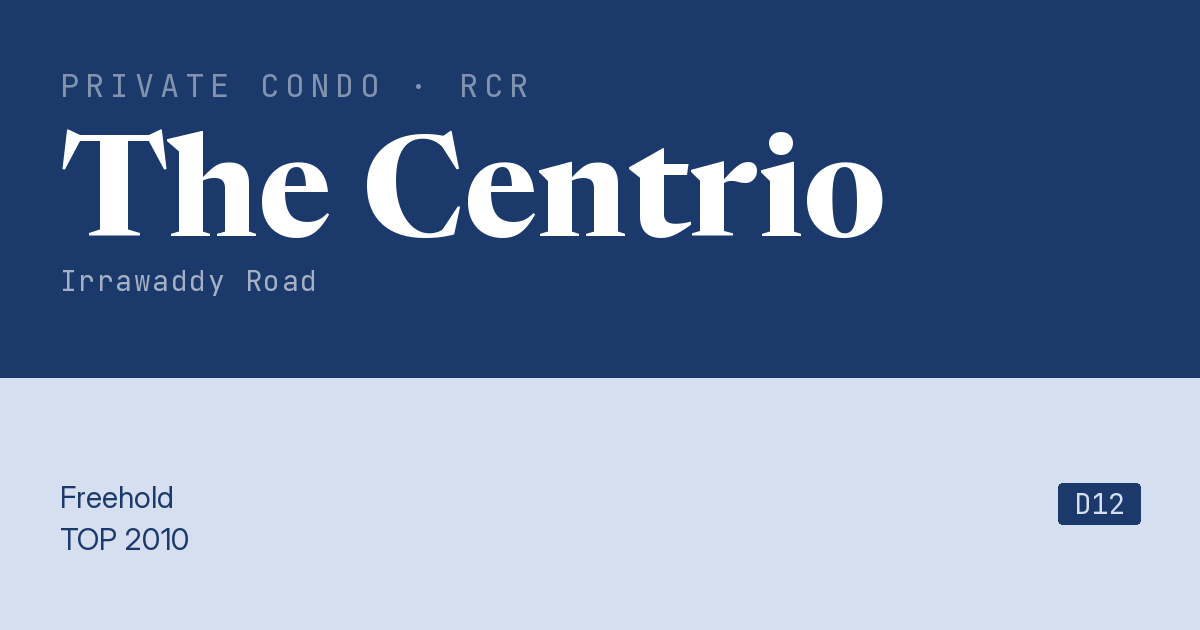 The Centrio Resale | Price, Transactions, Rental & Analysis